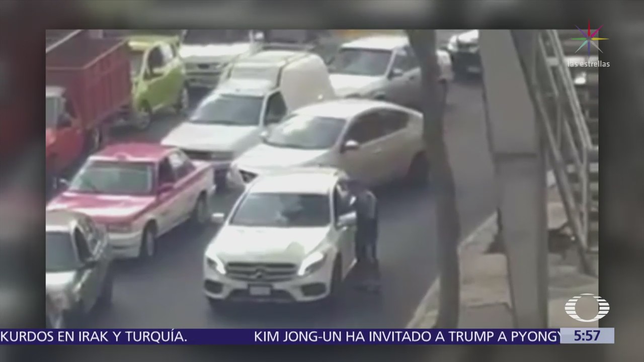 Asaltan a conductor durante embotellamiento en Álvaro Obregón