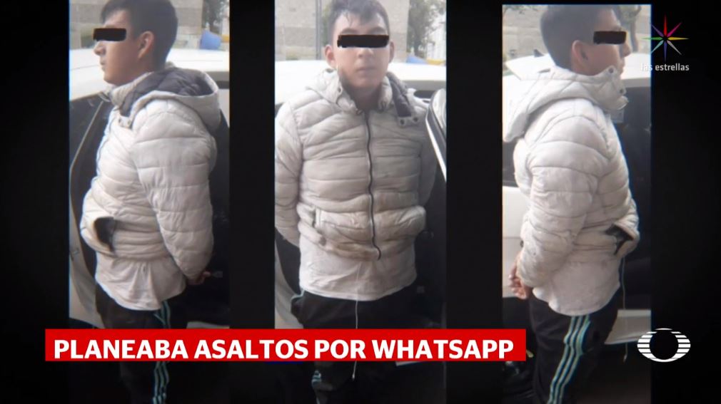 Detienen a ladrón que planeaba asaltos por WhatsApp