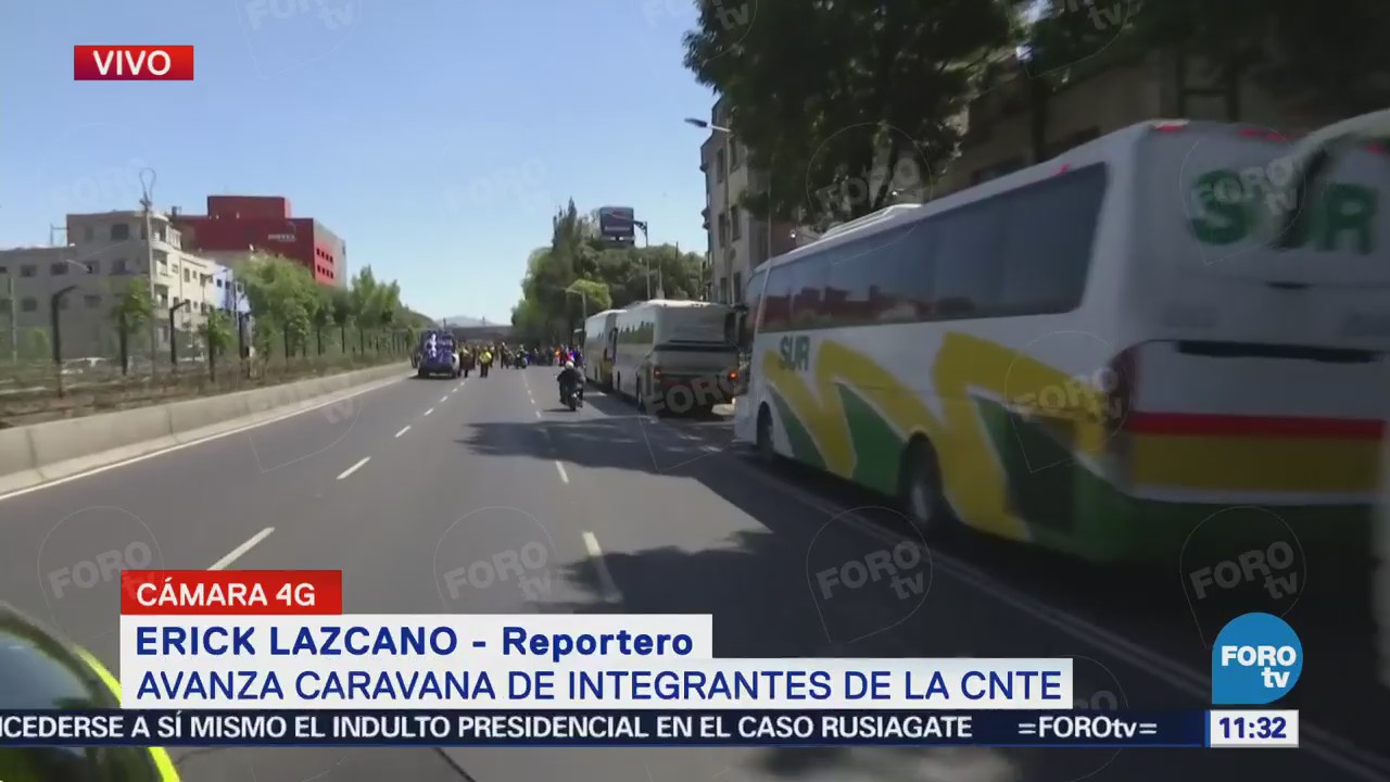 Avanza caravana de integrantes de la CNTE en Chabacano