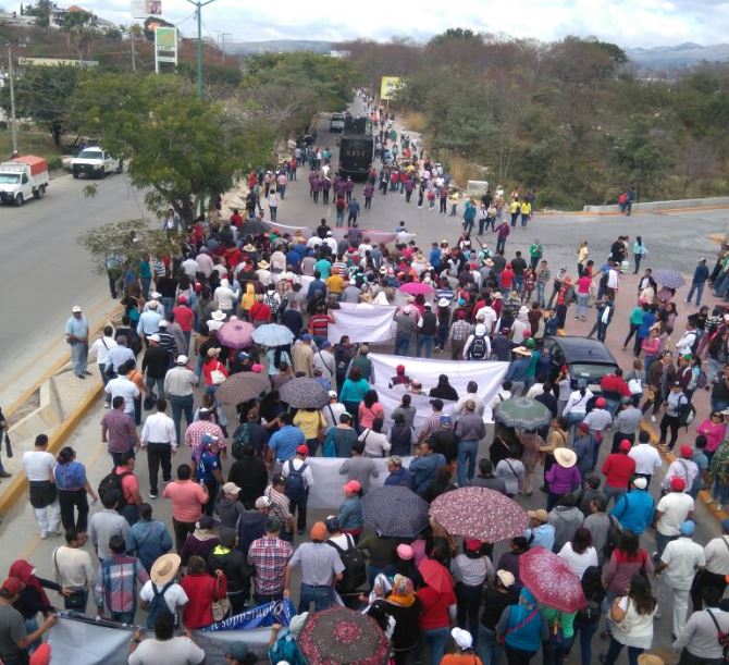 Integrantes de la CNTE siguen con bloqueos y manifestaciones en Chiapas