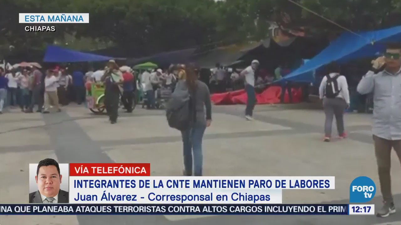 CNTE cumple dos días de paro de labores en Chiapas