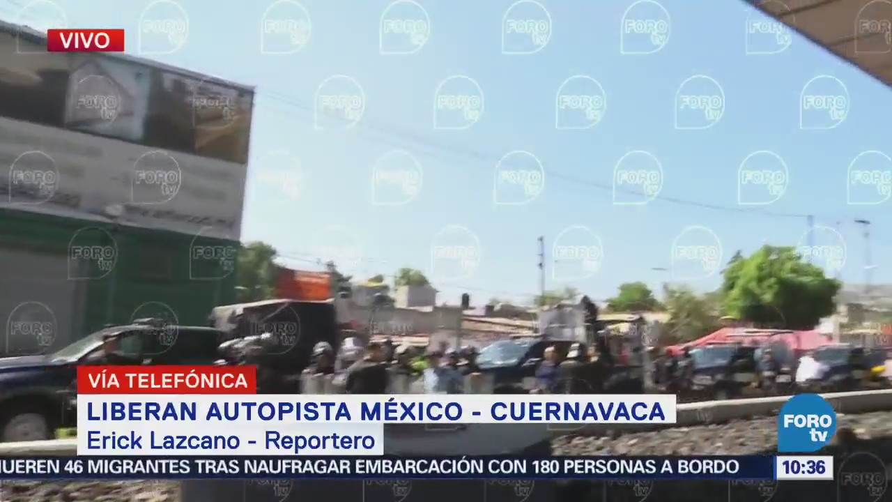 CNTE libera autopista México-Cuernavaca; avanza por Tlalpan al centro
