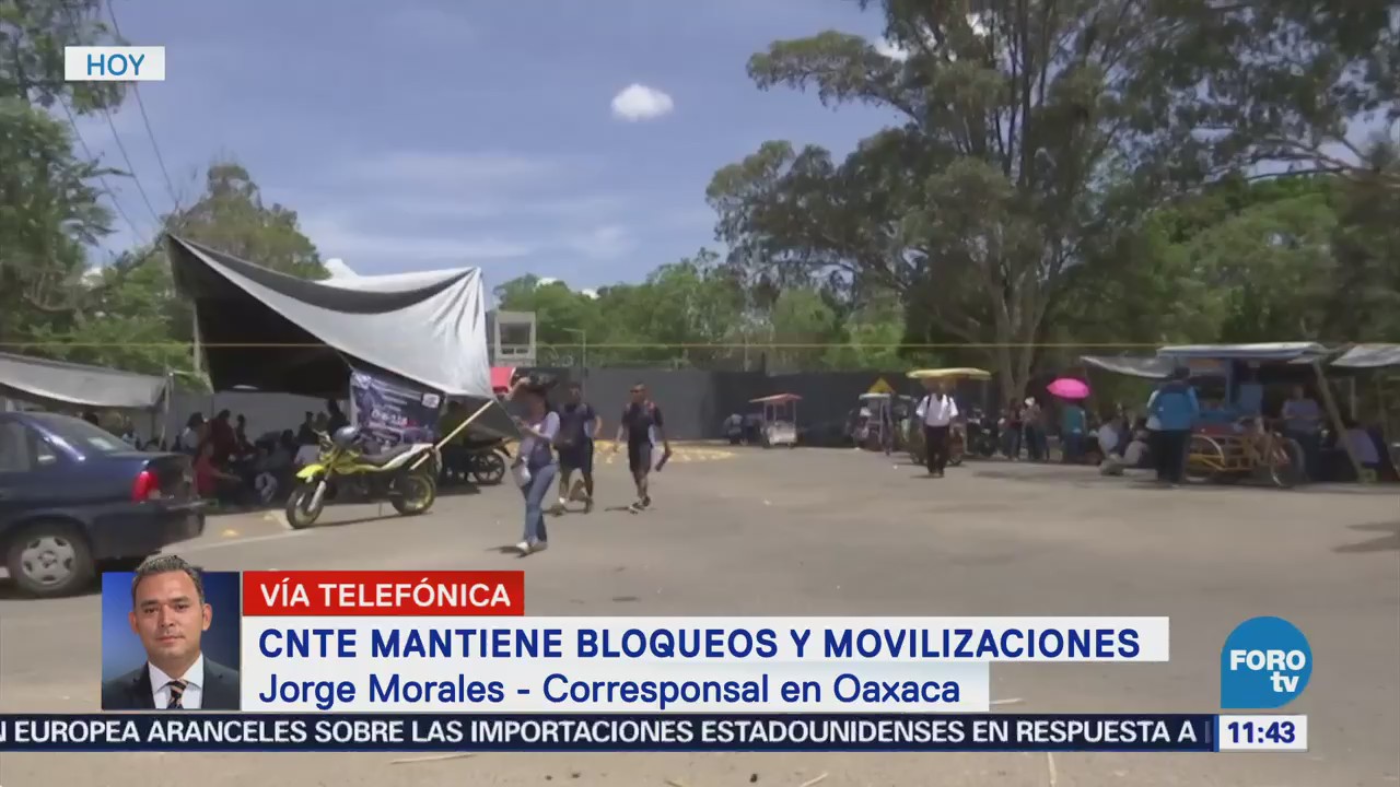 CNTE mantiene bloqueos y movilizaciones en Oaxaca