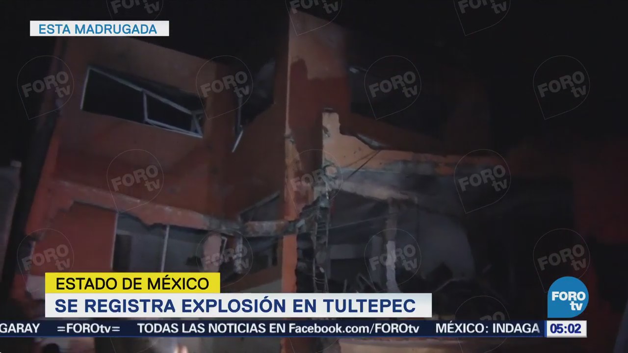 Continúan labores por explosión en Tultepec