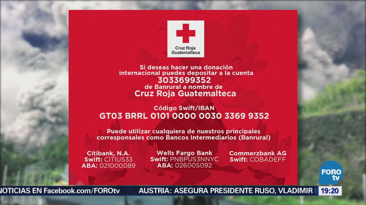Cruz Roja Recibe Donaciones Apoyar Guatemala