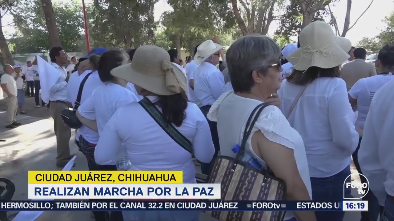 Realizan Marcha Paz Ciudad Juárez Chihuahua
