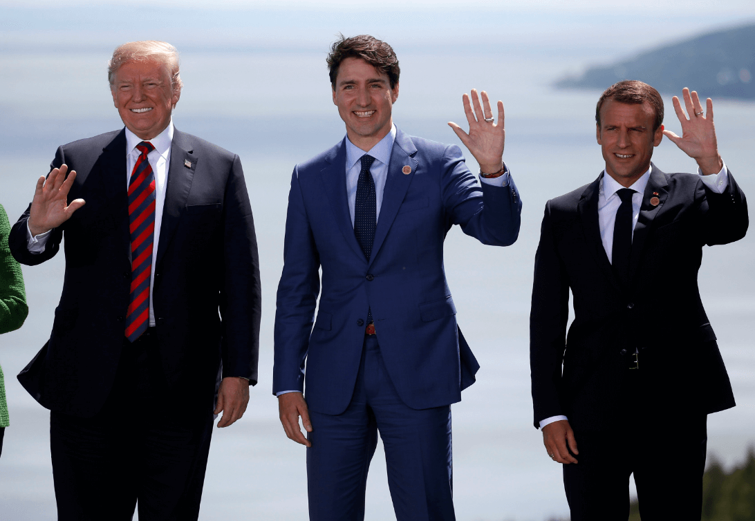 Macron y Trump se reúnen en el marco del G7