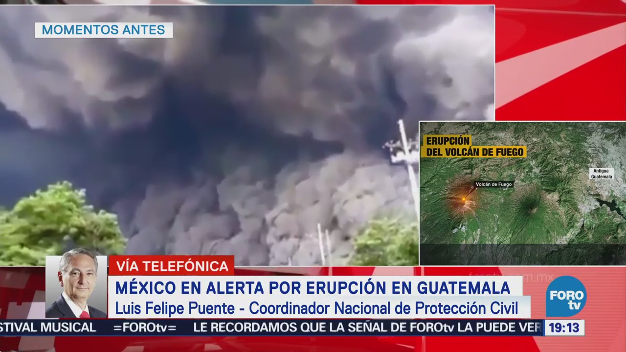 Erupción Volcán Fuego Fue Bastante Grande Luis Felipe Puente
