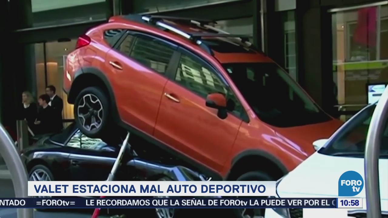 Extra, Extra: Valet parking incrusta auto deportivo en camio