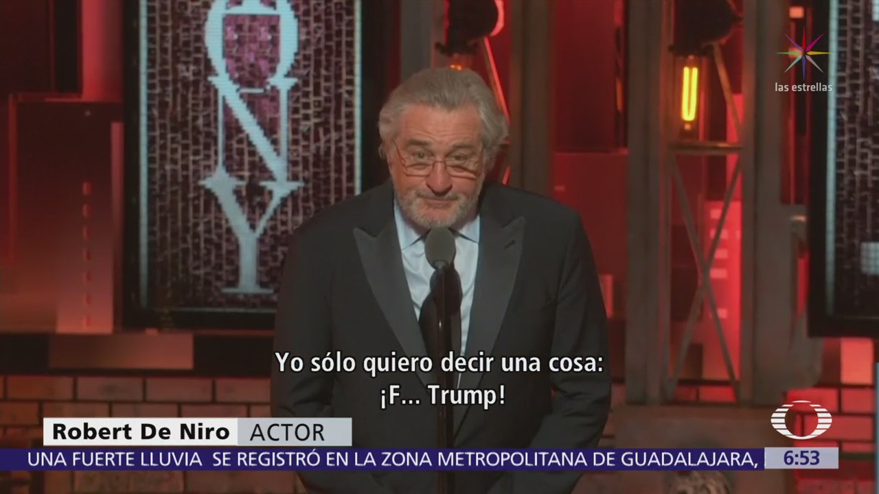 Fuck Trump, dice De Niro en entrega de premios Tony