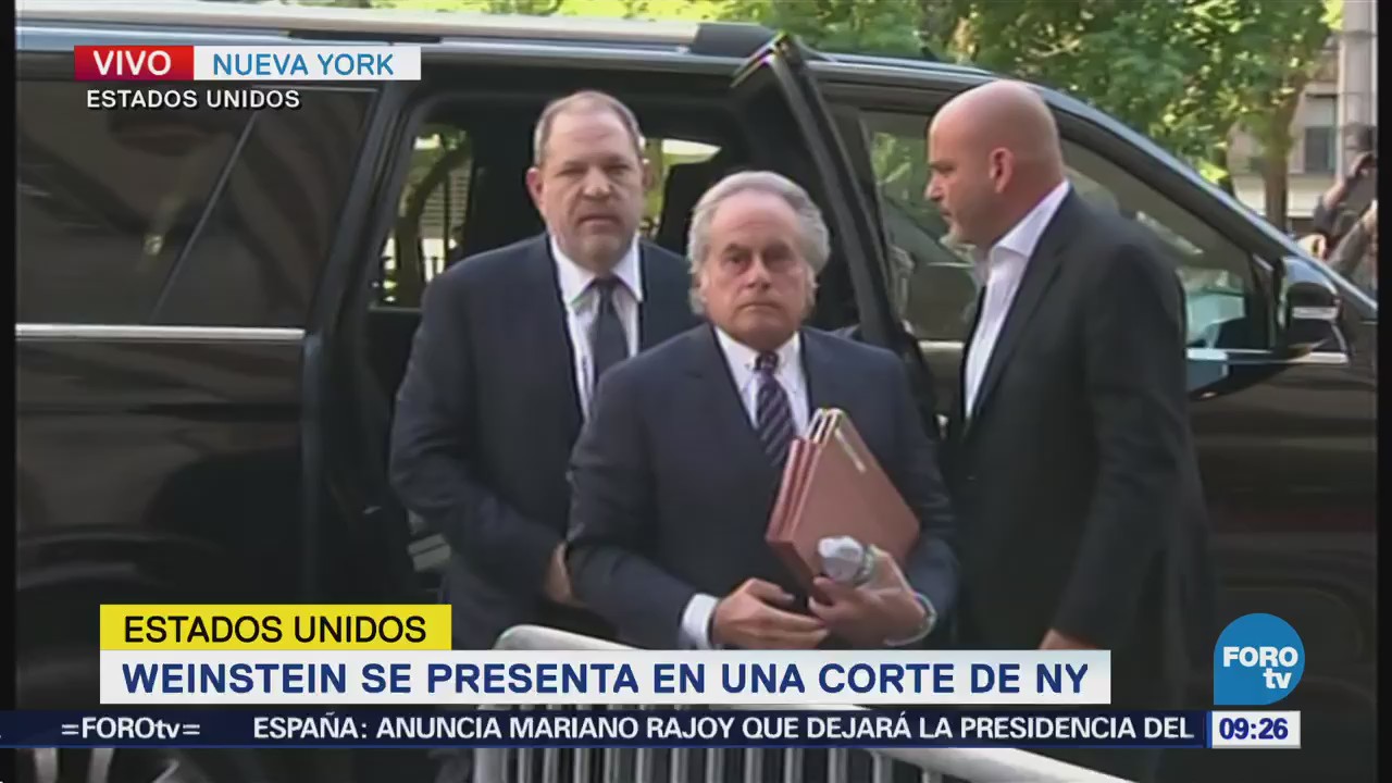 Harvey Weinstein se presenta en una corte de Nueva York