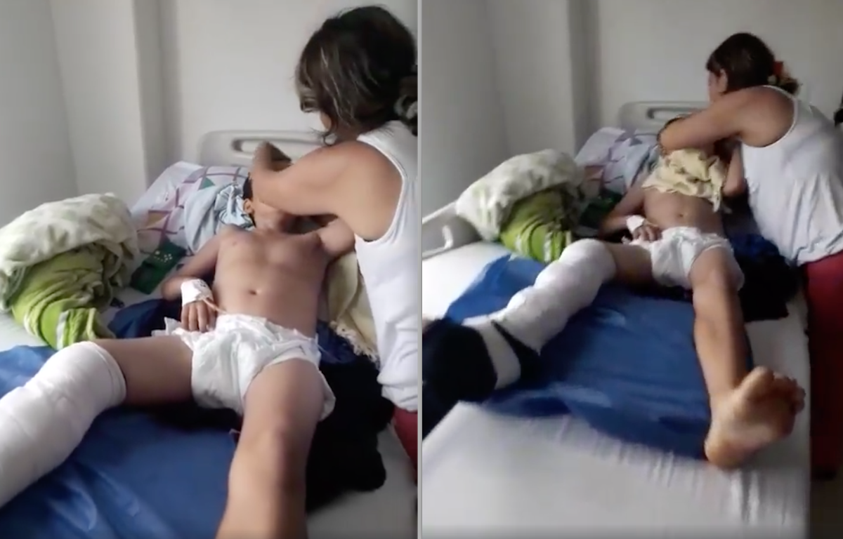 Video: Niño en cama de hospital implora que lo 