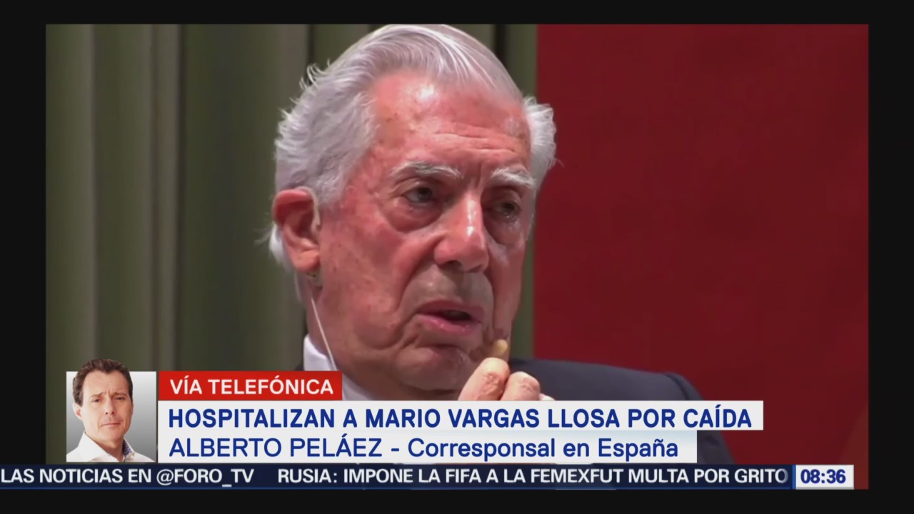 Hospitalizan a Vargas Llosa por caída; se encuentra estable