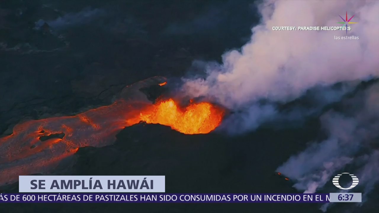 Lava del volcán Kilauea cambia el
