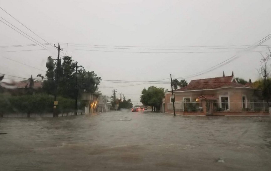 Lluvia inunda al menos 22 colonias en Reynosa, Tamaulipas