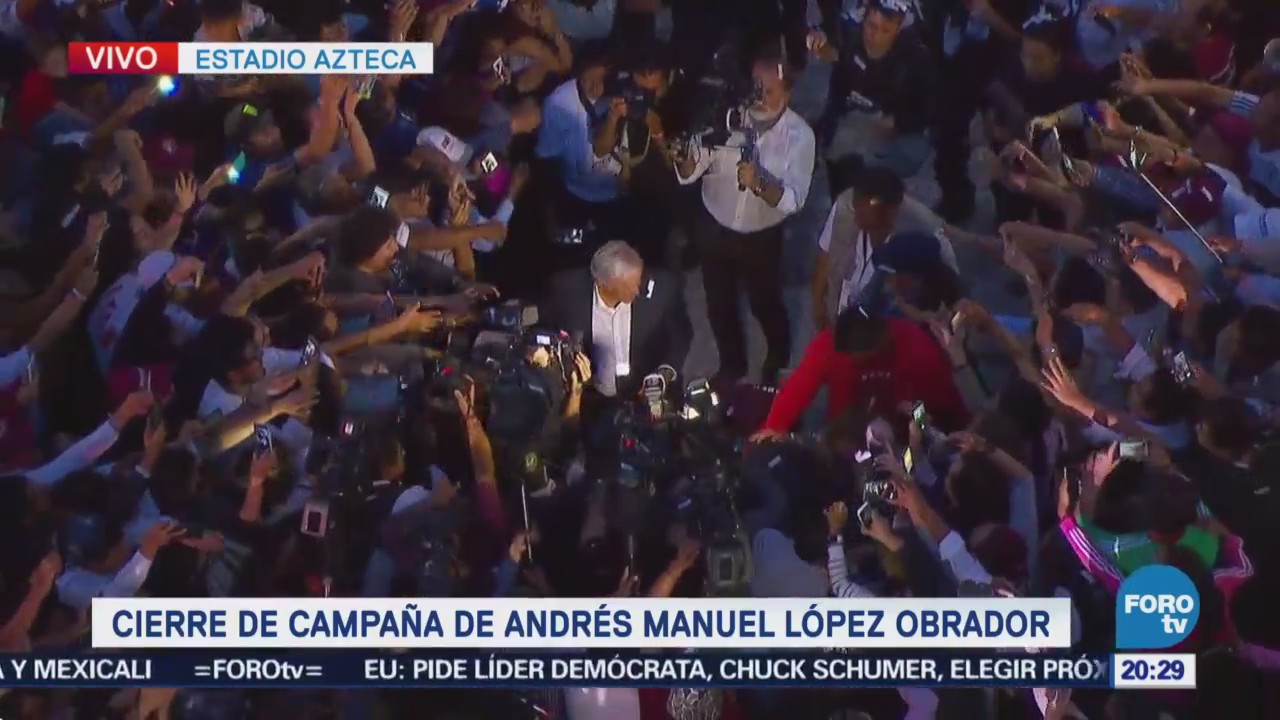 López Obrador llega al cierre de campaña en