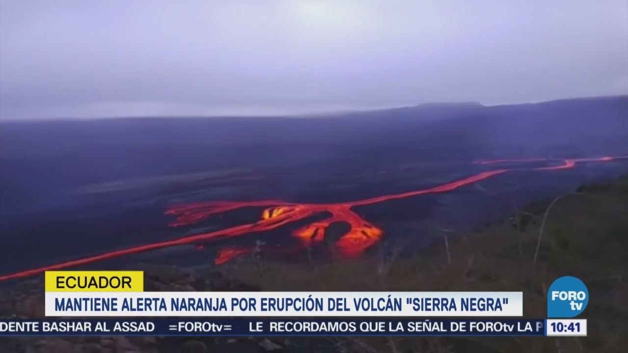 Mantienen alerta por erupción del volcán Sierra Negra en Galápagos