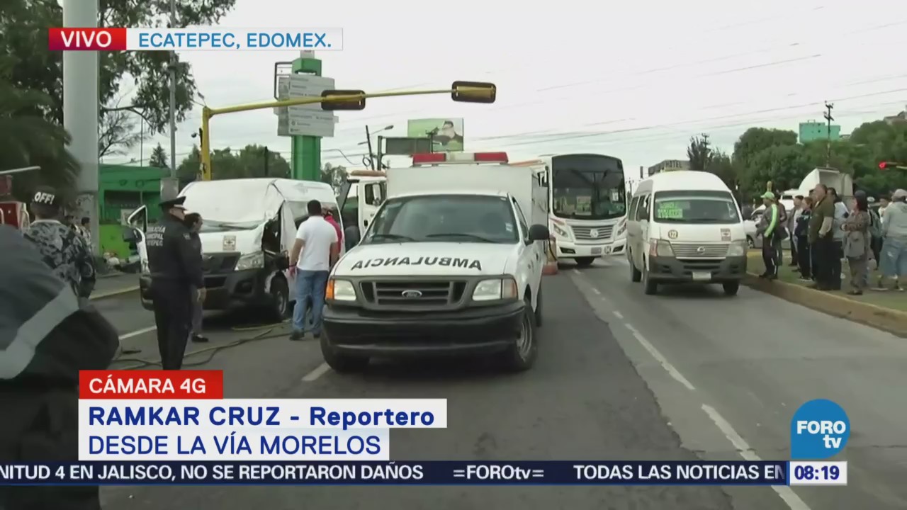Muere chofer por choque en la Vía Morelos, Ecatepec