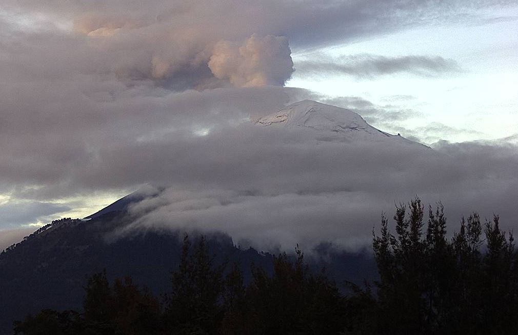 Volcán Popocatépetl emite fumorola de dos kilómetros