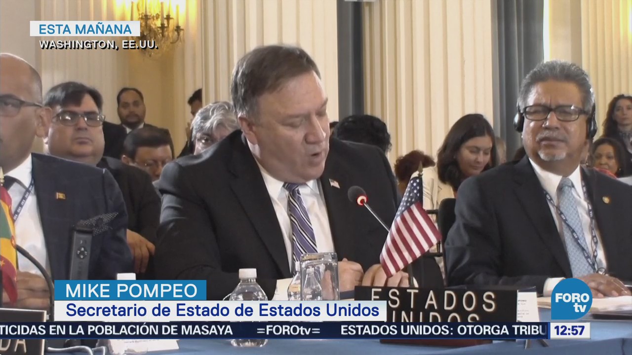 Pompeo pide a OEA suspender a Venezuela