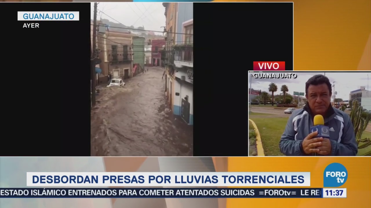 Protección Civil de Guanajuato revisa viviendas, tras intensa lluvia