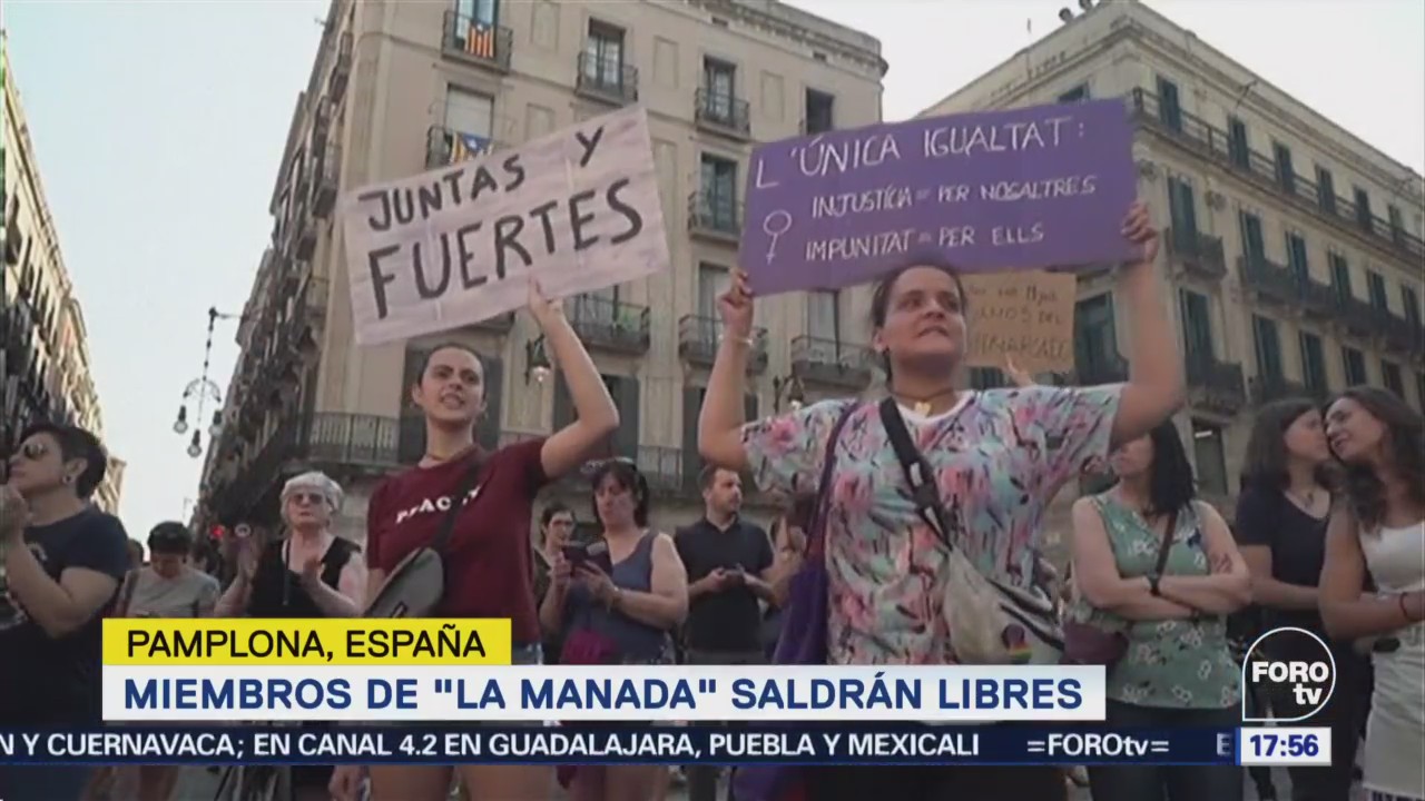 Protestan en España por la liberación de ‘La Manada’