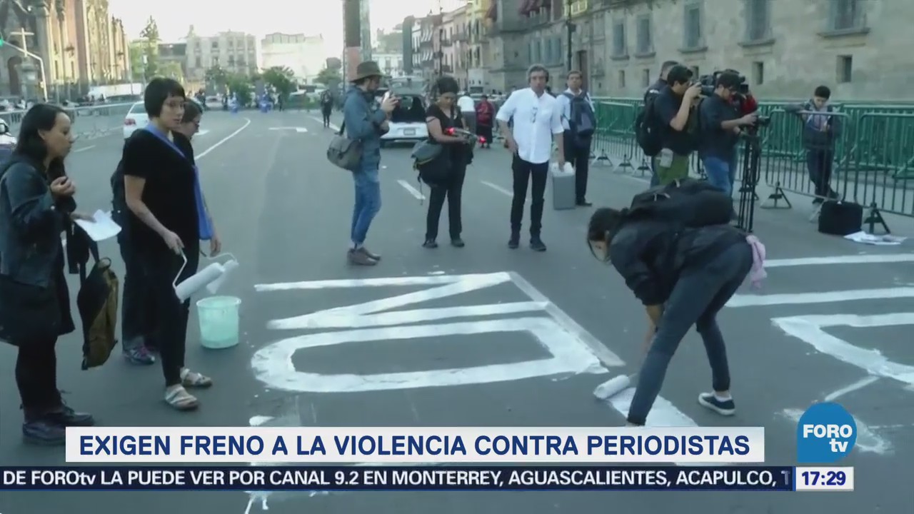 Protestan Periodistas Frente Palacio Nacional Asesinato Reporteros