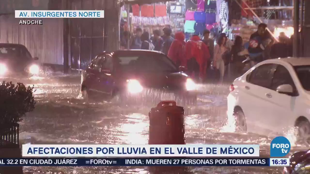 Reportan Afectaciones Lluvia Valle De México Encharcamientos