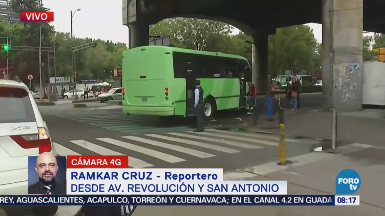 Reportan transito lento en avenida Revolución, CDMX