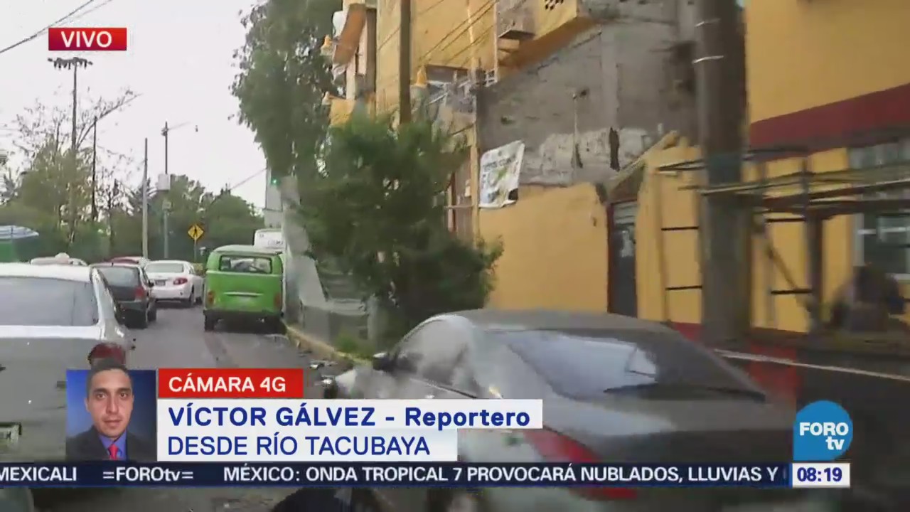 Reportan tránsito pesado en Río Tacubaya, CDMX