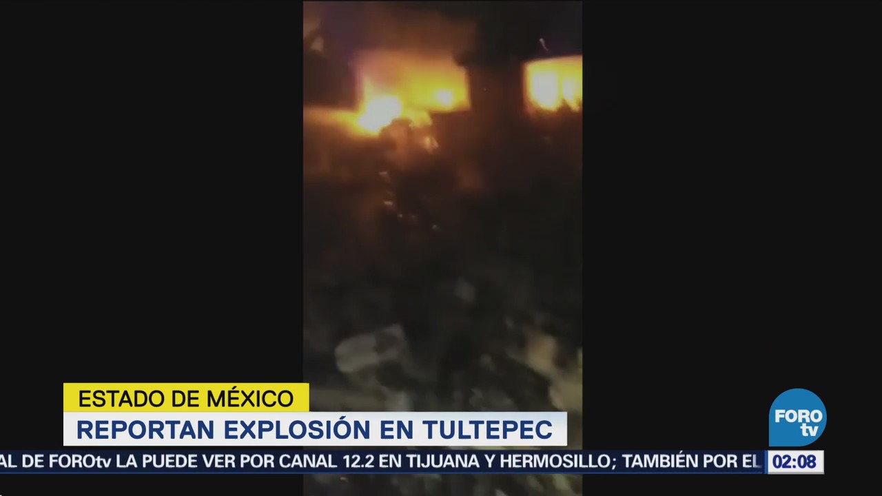 Se registra explosión en Tultepec