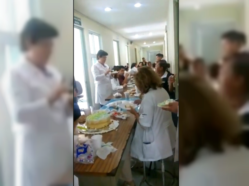 Servidores públicos clínica salud en Edomex suspenden servicios fiesta
