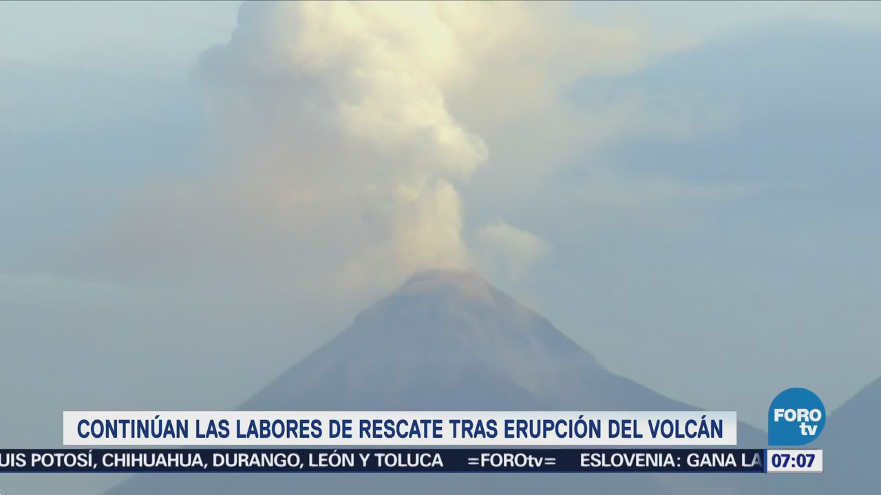 Sigue la actividad del Volcán de Fuego de Guatemala