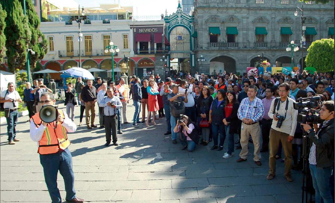 Realizan simulacro de sismo en Puebla