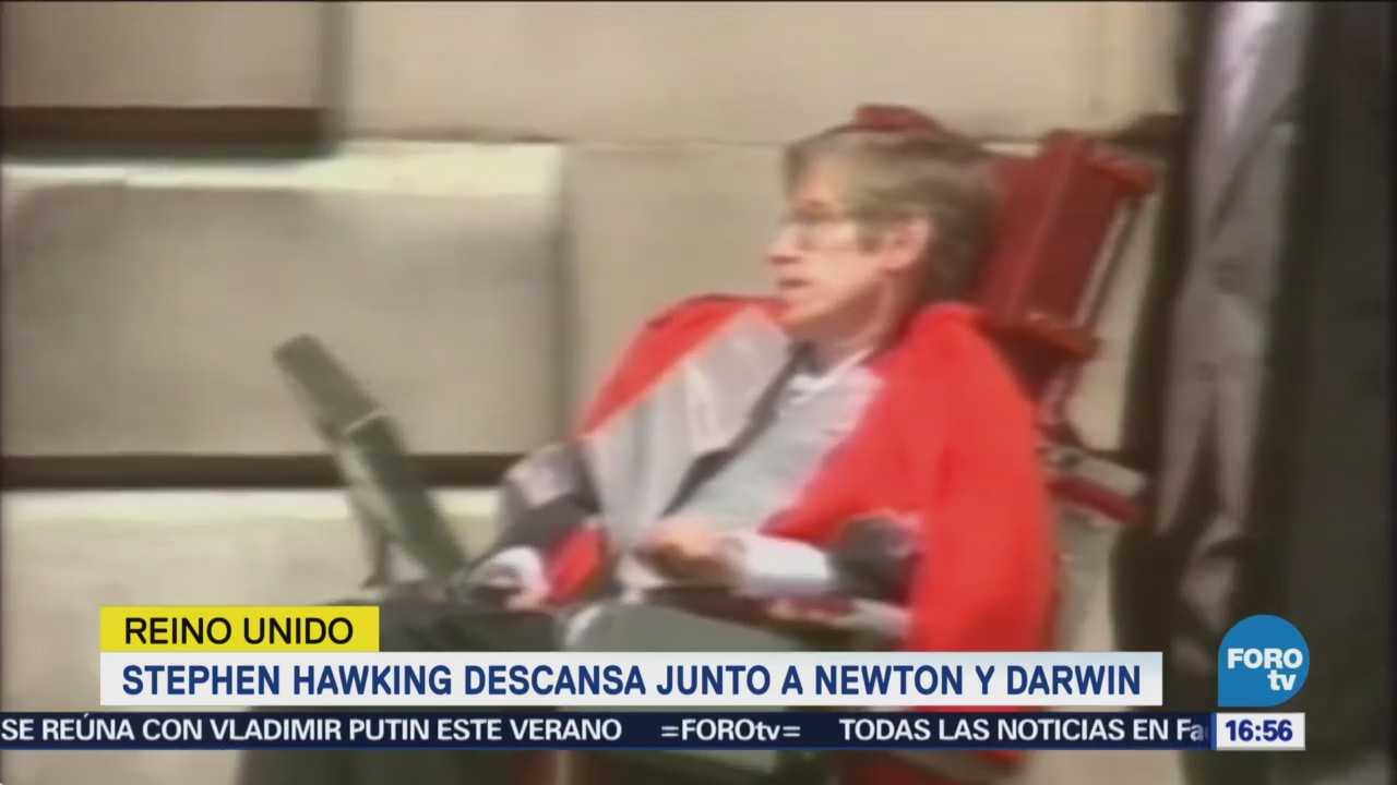 Stephen Hawking Descansa Junto Newton Darwin