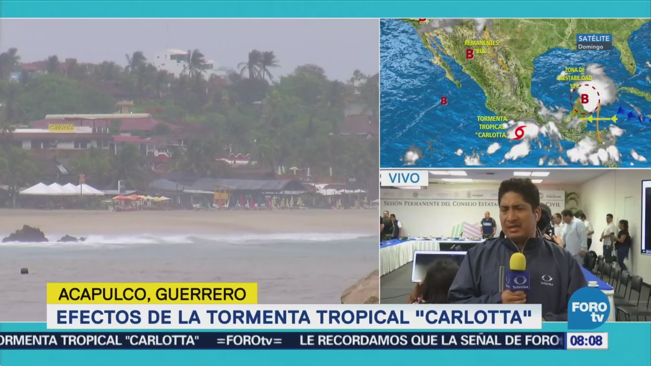 Tormenta tropical ‘Carlotta’ deja afectaciones en Guerrero