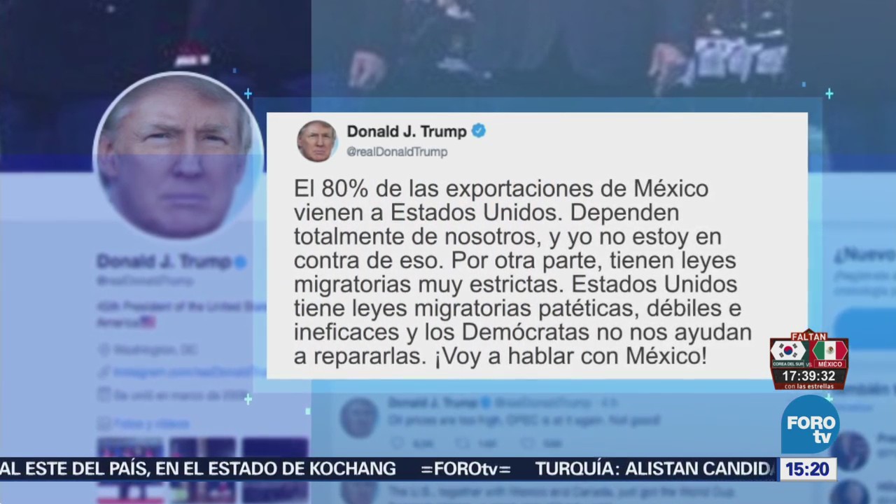 Trump arremete contra los demócratas México