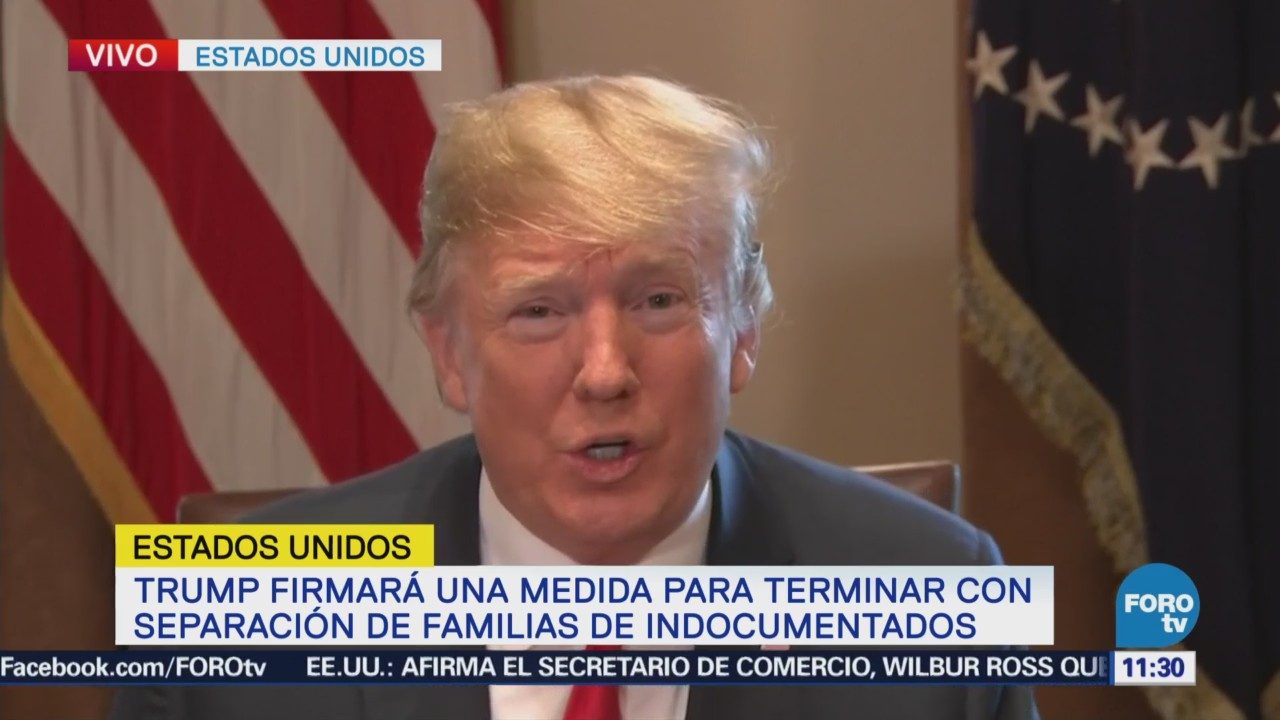 Trump confirma que planea resolver separación de familias migrantes