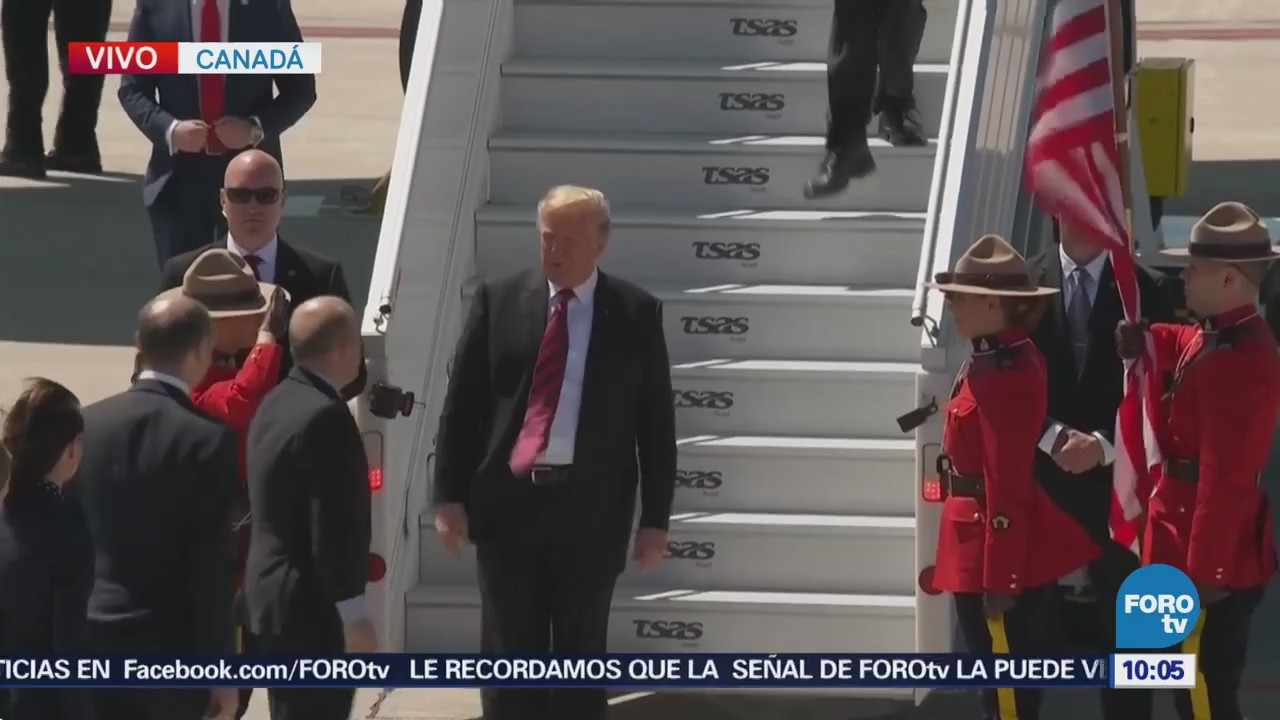 Trump llega a Canadá para participar en cumbre