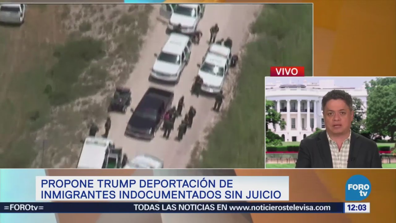 Trump propone deportación de inmigrantes indocumentados sin juicios