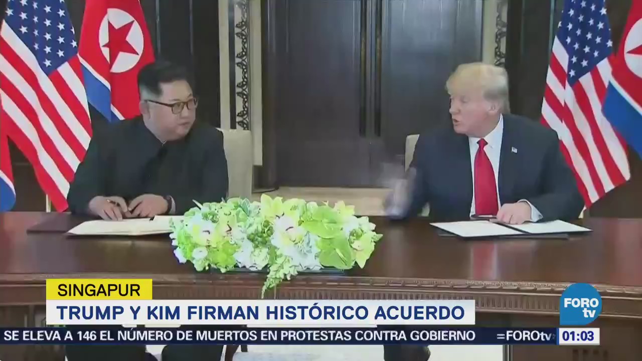 Trump y Kim firman acuerdo histórico
