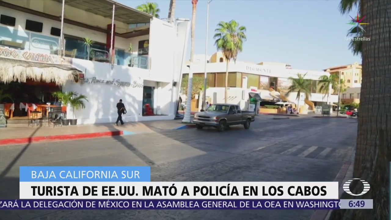 Turista estadounidense asesina a policía municipal de Los Cabos