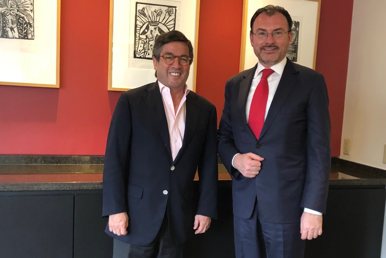 Videgaray se reúne con el presidente del BID, Luis Alberto Moreno