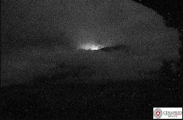 Sistema de monitoreo registra 78 exhalaciones volcán Popocatépetl
