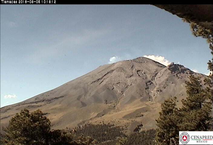 Alerta del volcán Popocatépetl se mantiene en amarillo fase 2
