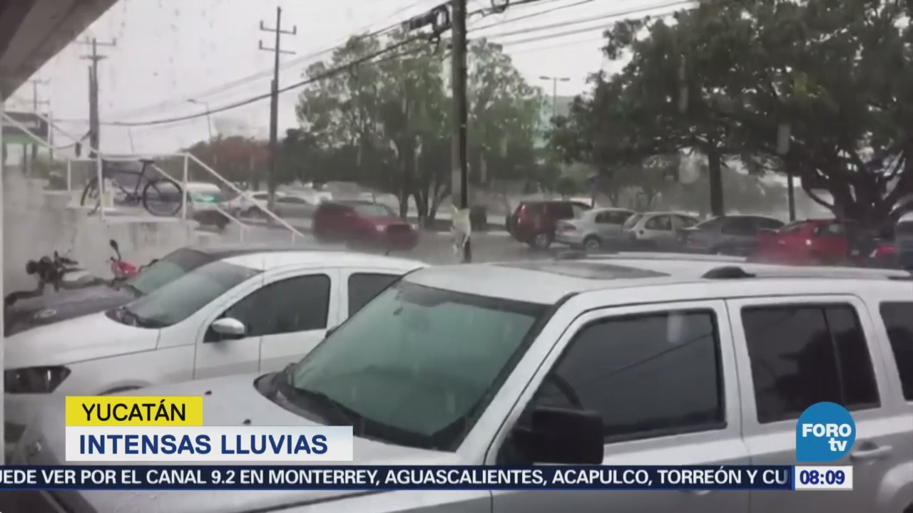 Yucatán y Quintana Roo registran lluvias intensas por fenómenos meteorológicos