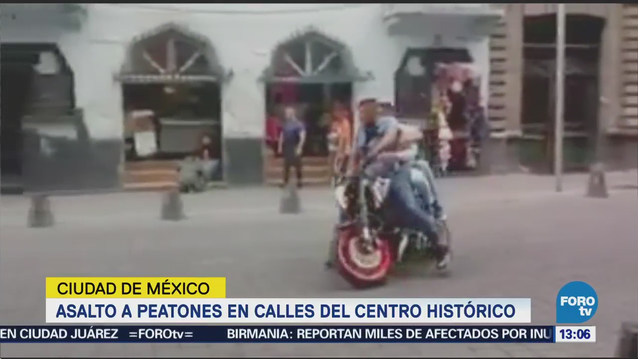 Asalto a peatones en calles del Centro Histórico de CDMX