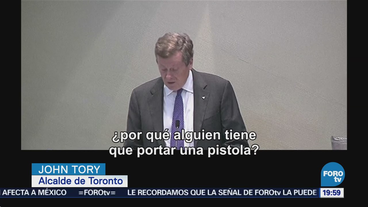 Alcalde Toronto Advierte Aumento Armas Fuego