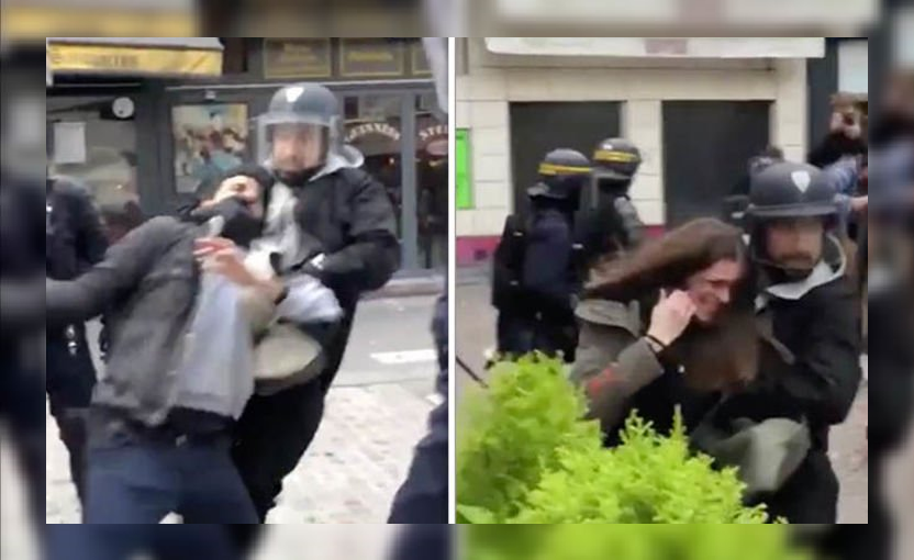 Fiscalía de París investiga agresión de colaborador de Macron contra manifestantes