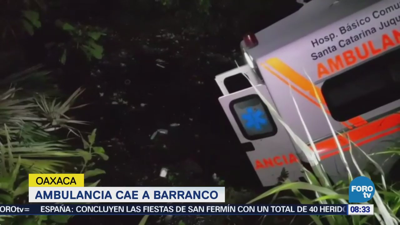 Ambulancia Cae Barranco Oaxaca Acidente Mixtepec